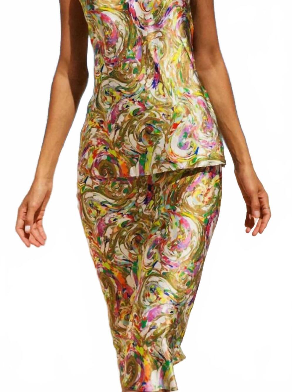 NEW CATHERINE GEE basic camisole in paint swirl